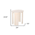24" Natural Solid Wood Oval End Table