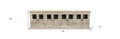 118" Antiqued White Distressed Solid Wood Sideboard with 8 Glass Doors