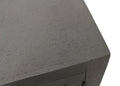 86" Dark Gray Carved Floral Distressed Solid Wood Enclosed Storage TV Stand