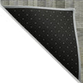 10' X 14' Gray Plaid Washable Non Skid Indoor Outdoor Area Rug