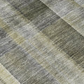 10' X 14' Gray Plaid Washable Non Skid Indoor Outdoor Area Rug