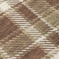 9' X 12' Chocolate and Ivory Plaid Washable Non Skid Indoor Outdoor Area Rug
