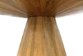 60" Natural Rounded Solid Wood Pedestal Base Dining Table