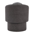 28" Gray Upholstered Club Chair And Toss Pillow