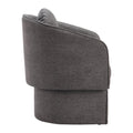 28" Gray Upholstered Club Chair And Toss Pillow