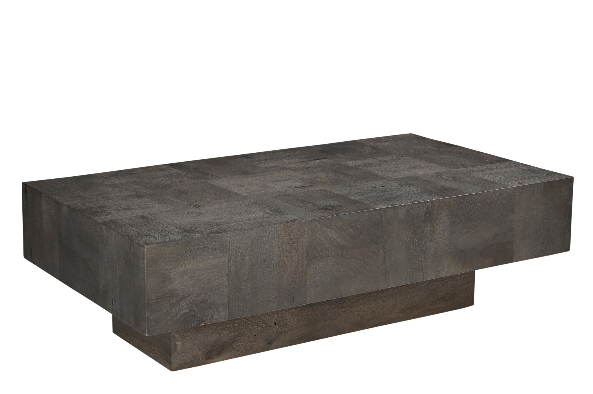 59" Dark Gray Solid Wood Coffee Table