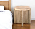 Natural Wood End Table - Cross Leg