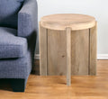 Natural Wood End Table - Cross Leg