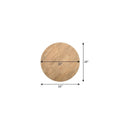 24" Natural Solid Wood Round Cross Leg End Table