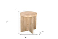 24" Natural Solid Wood Round Cross Leg End Table