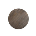 24" Brown Solid Wood Round Cross Leg End Table