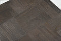 22" Gray Distressed Solid Wood Square Block End Table