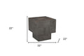 Gray Distressed Wood End Table - High-End Furniture