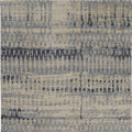 9' X 13' Gray Blue and Ivory Wool Abstract Hand Knotted Area Rug