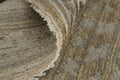 2' X 3' Gold And Tan Geometric Hand Knotted Distressed Area Rug