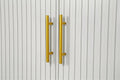60" White Ribbed Texture Sideboard with Four Doors