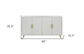 60" White Ribbed Texture Sideboard with Four Doors