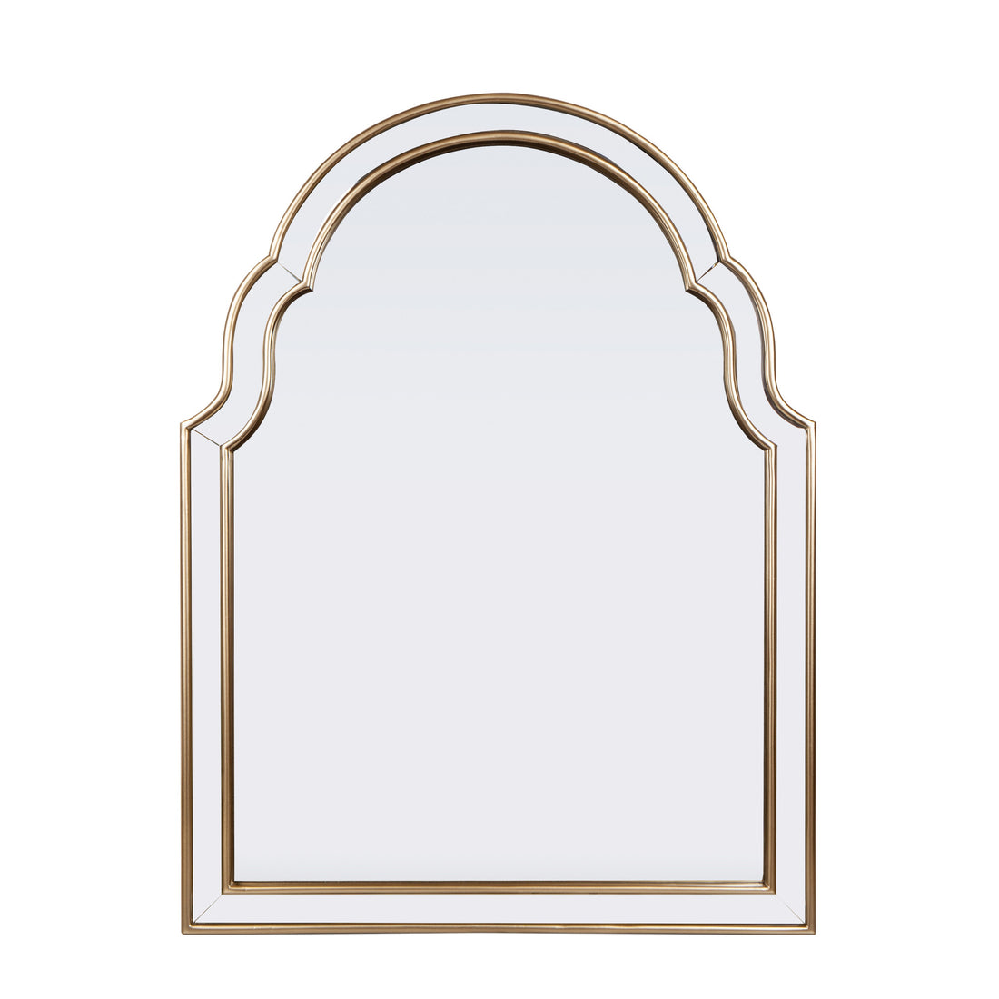 24" Gold Arch Metal Framed Accent Mirror