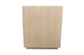 24" Natural Solid Wood Ribbed Texture Three Drawer Nightstand
