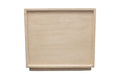 24" Natural Solid Wood Ribbed Texture Three Drawer Nightstand