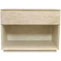 24" Natural Solid Wood One Drawer Nightstand
