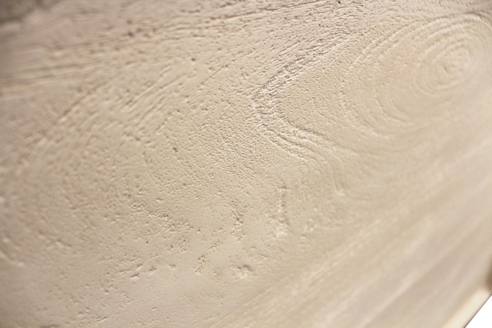 24" Natural Solid Wood Ribbed Texture One Drawer Nightstand