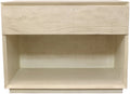 24" Natural Solid Wood Ribbed Texture One Drawer Nightstand