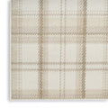 12' Ivory Plaid Power Loom Runner Rug