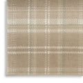 4' X 6' Taupe and Ivory Plaid Area Rug