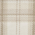 8' Ivory Plaid Power Loom Round Rug
