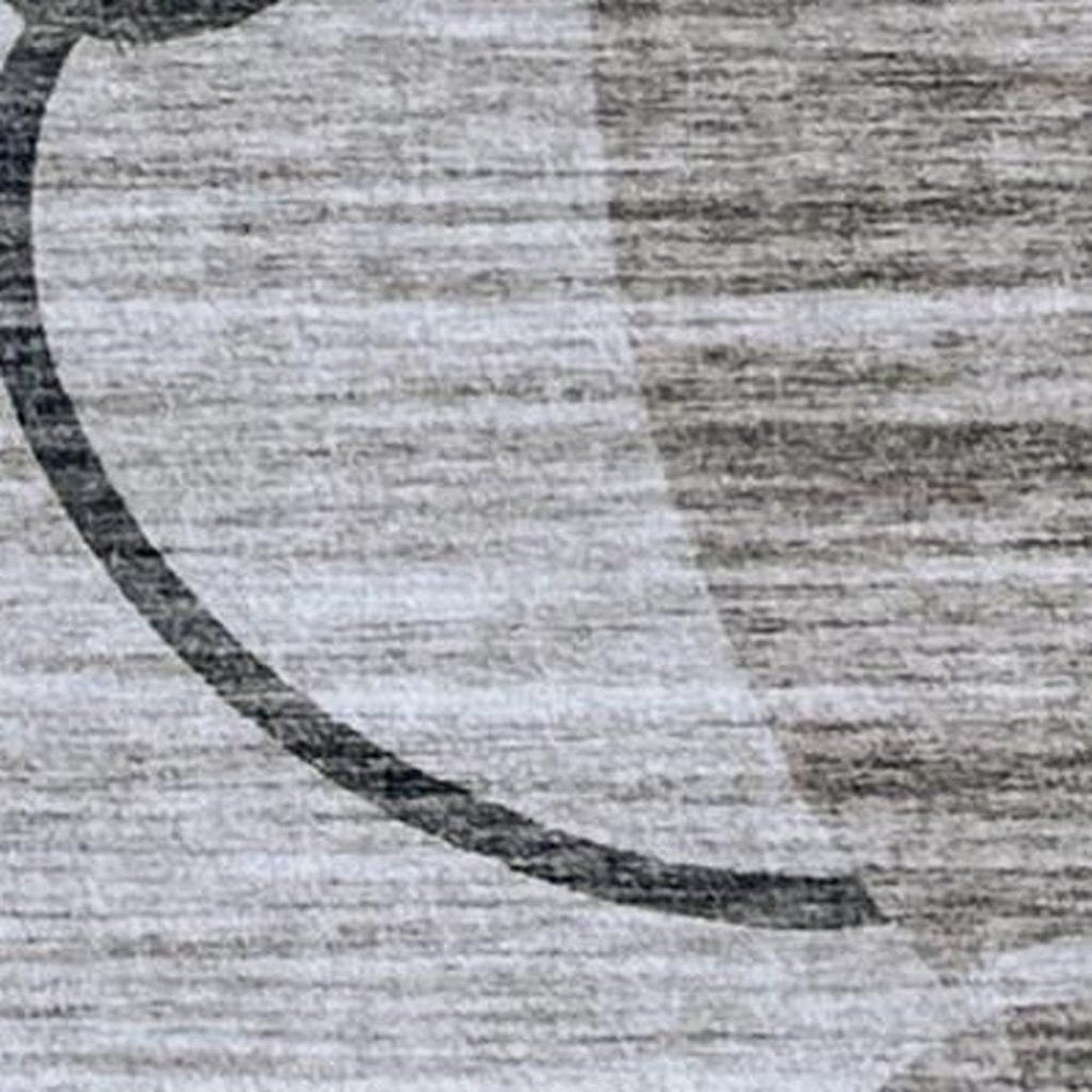 8' X 11' Beige and Gray Juvenile Animals Youthful Area Rug