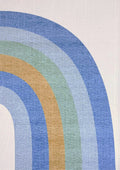 4' X 6' Blue Green and Orange Juvenile Rainbows Youthful Area Rug