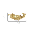 10" Gold Cast Iron Leaf Handmade Trinket Tray