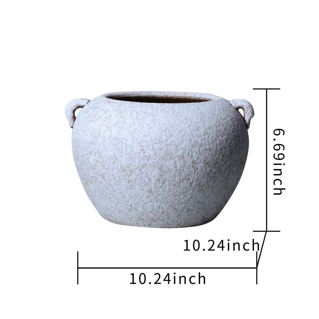 7" Gray Round Ceramic Table Vase