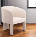 25" Beige Upholstered Arm Chair