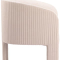 25" Beige Upholstered Arm Chair