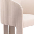25" Beige Upholstered Arm Chair