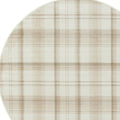 4' Ivory Plaid Power Loom Round Rug