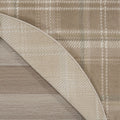 4' Ivory And Taupe Plaid Round Rug