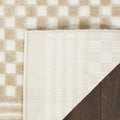4' X 6' Beige Geometric Area Rug