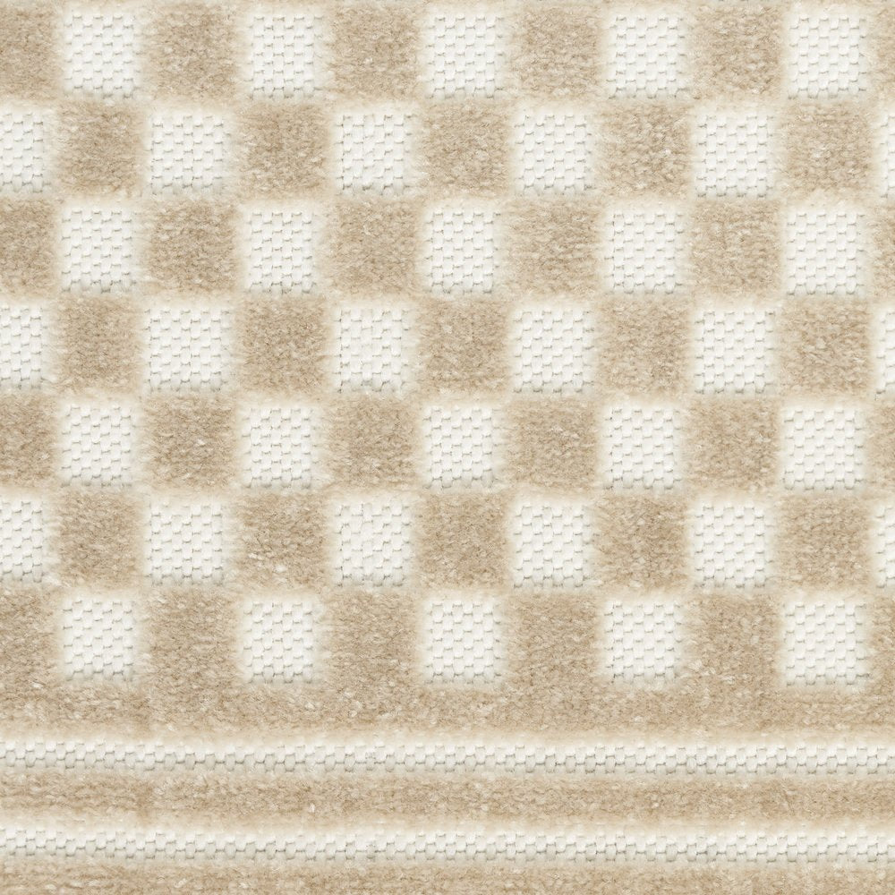 4' X 6' Beige Geometric Area Rug