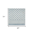 4' X 6' Blue Geometric Area Rug