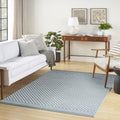 4' X 6' Blue Geometric Area Rug