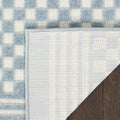 4' X 6' Blue Geometric Area Rug