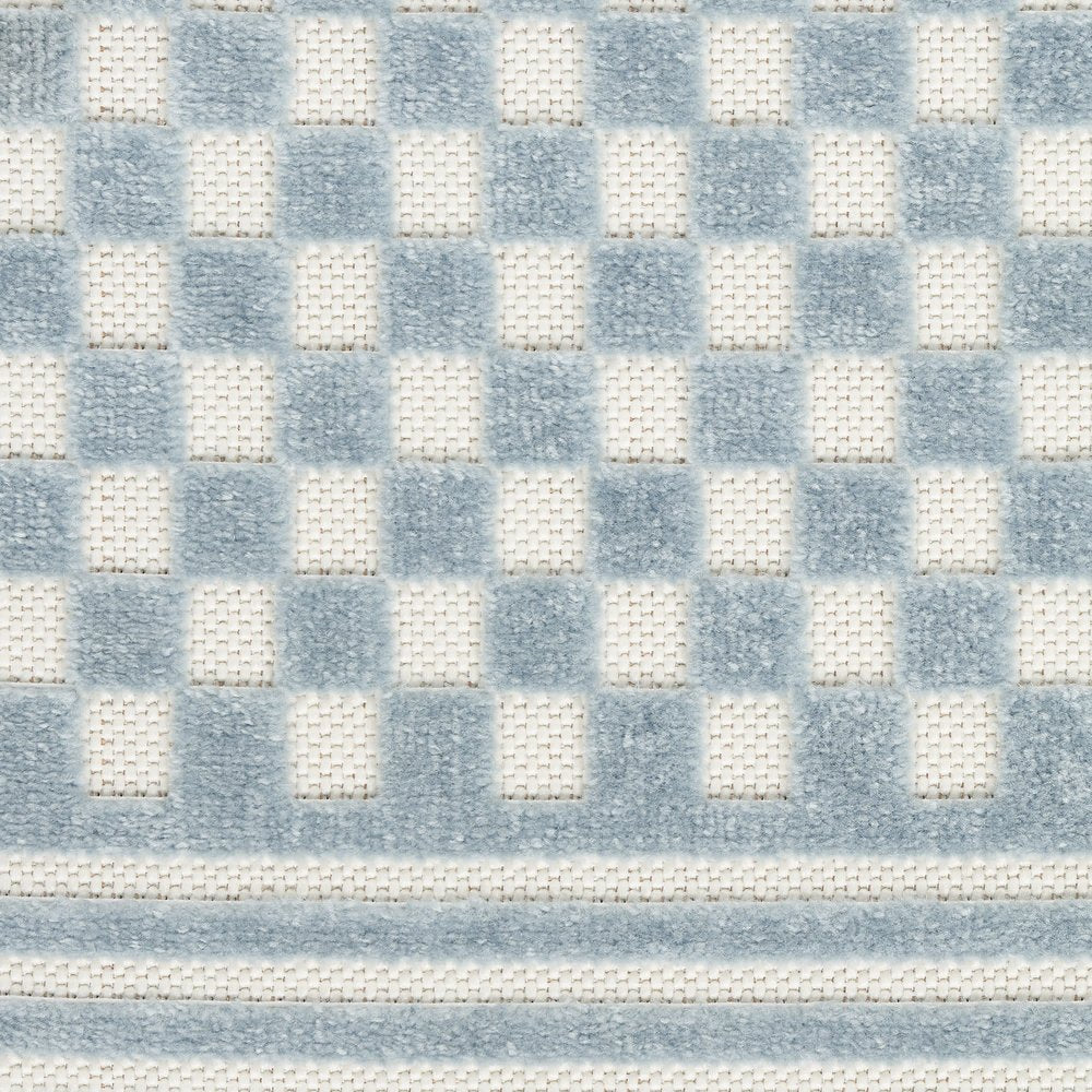 4' X 6' Blue Geometric Area Rug