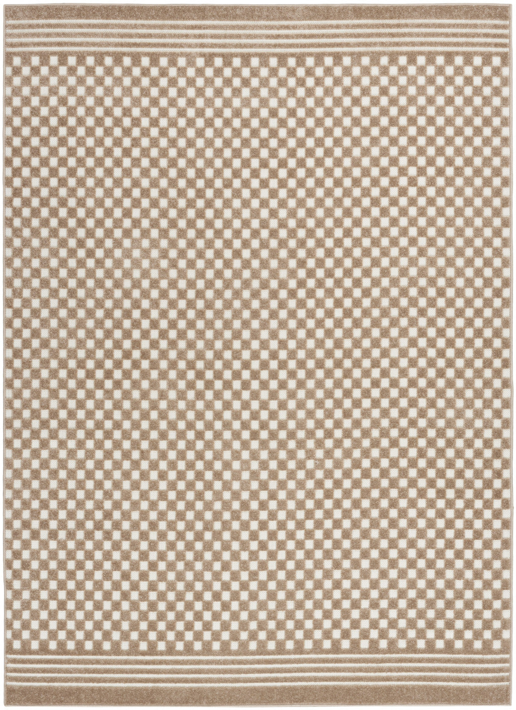 4' X 6' Brown Geometric Area Rug