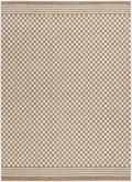 4' X 6' Brown Geometric Area Rug
