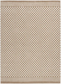 4' X 6' Brown Geometric Area Rug
