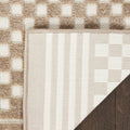 4' X 6' Brown Geometric Area Rug