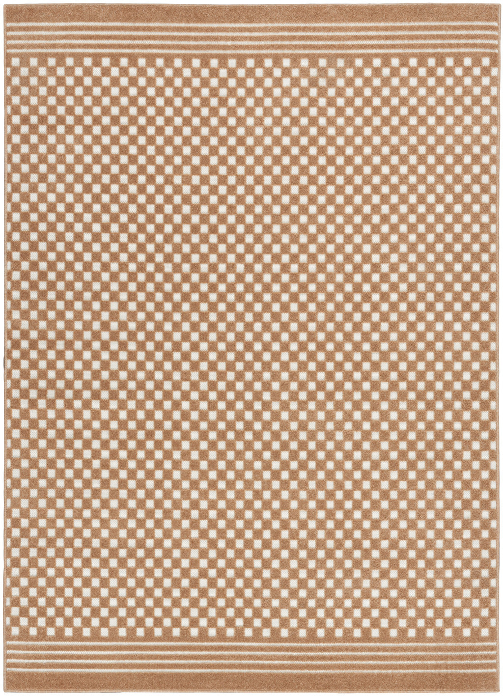 4' X 6' Brown Geometric Area Rug